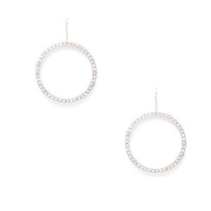 NWT Kate Spade Pave Rhinestone Hoop Earrings